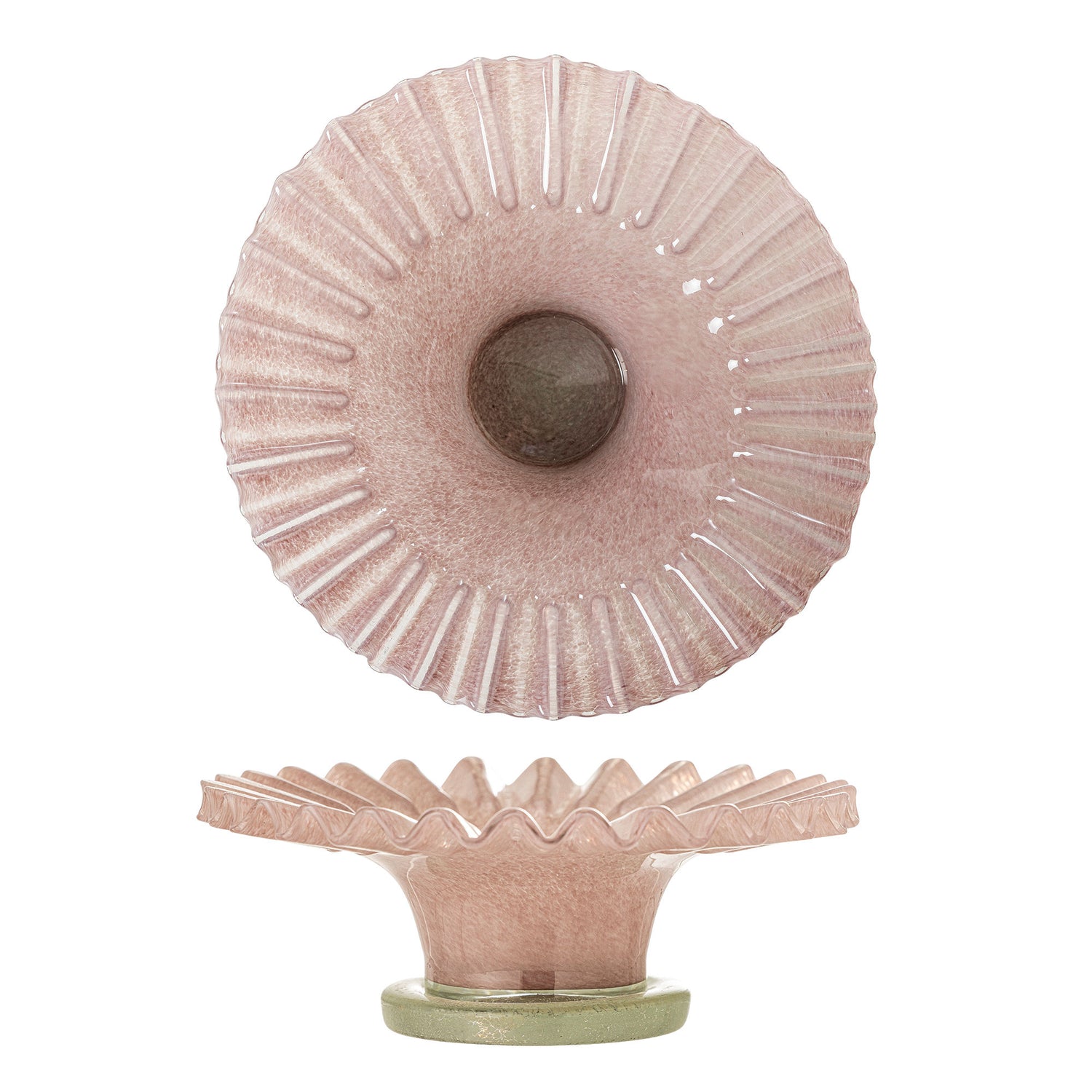 Bloomingville Garnschale, rosa, Glas