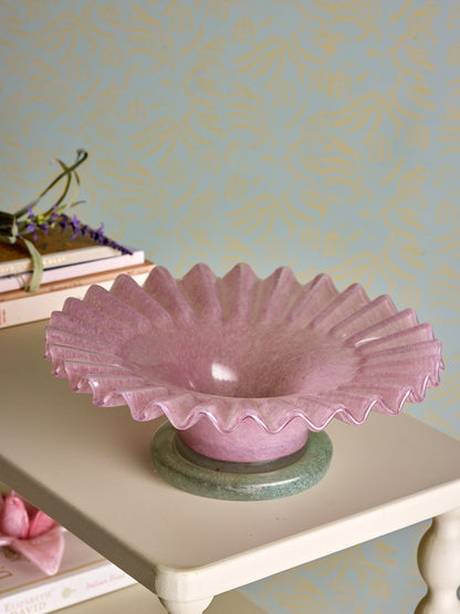 Bloomingville Garnschale, rosa, Glas