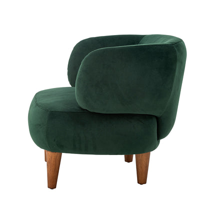 Kreative Sammlung Ruperta Lounge Chair, Green, Polyester