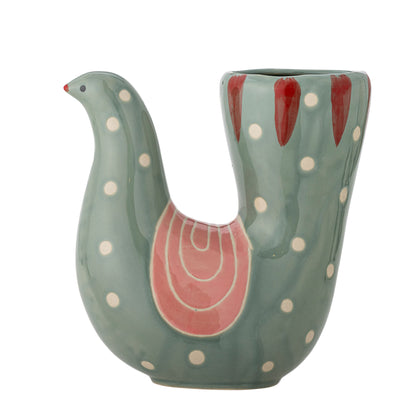 Bloomingville Trudy Vase, Grün, Steinzeug