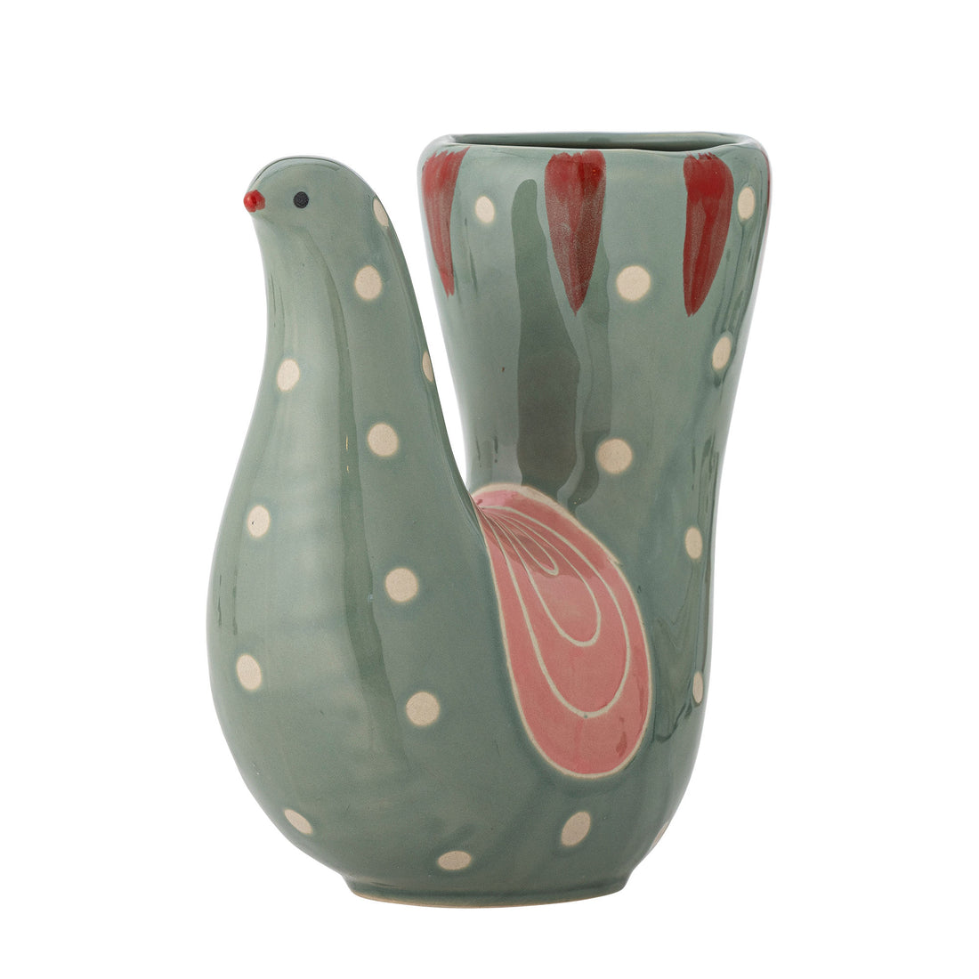 Bloomingville Trudy Vase, Grün, Steinzeug