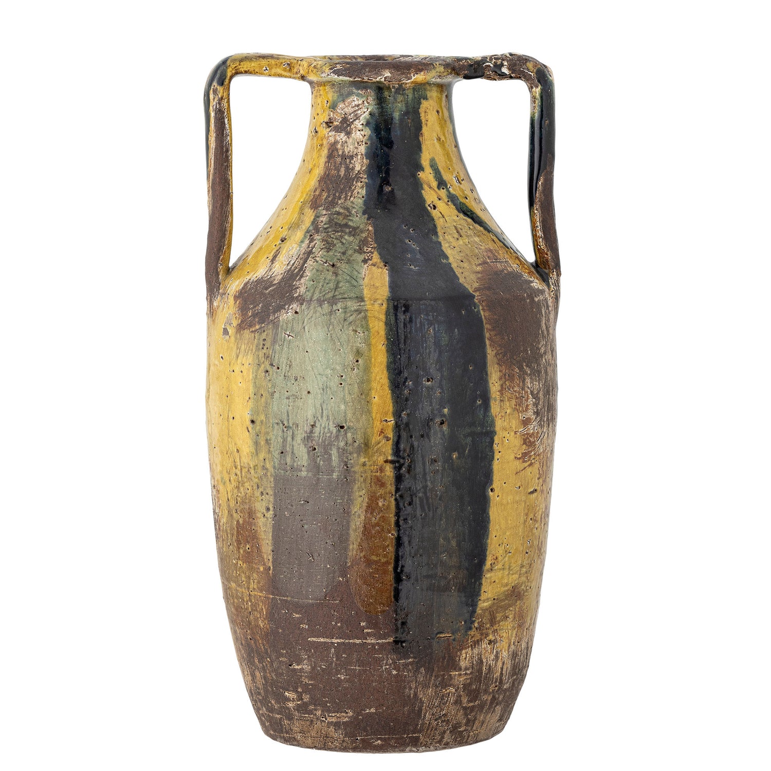 Kreative Kollektion Wilder Deko Vase, Yellow, Terrakotta