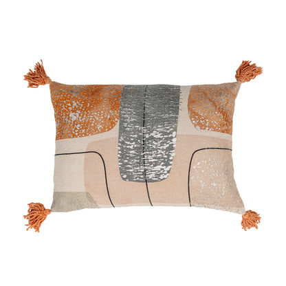 Bloomingville Lanzo Kissen, Orange, Baumwolle
