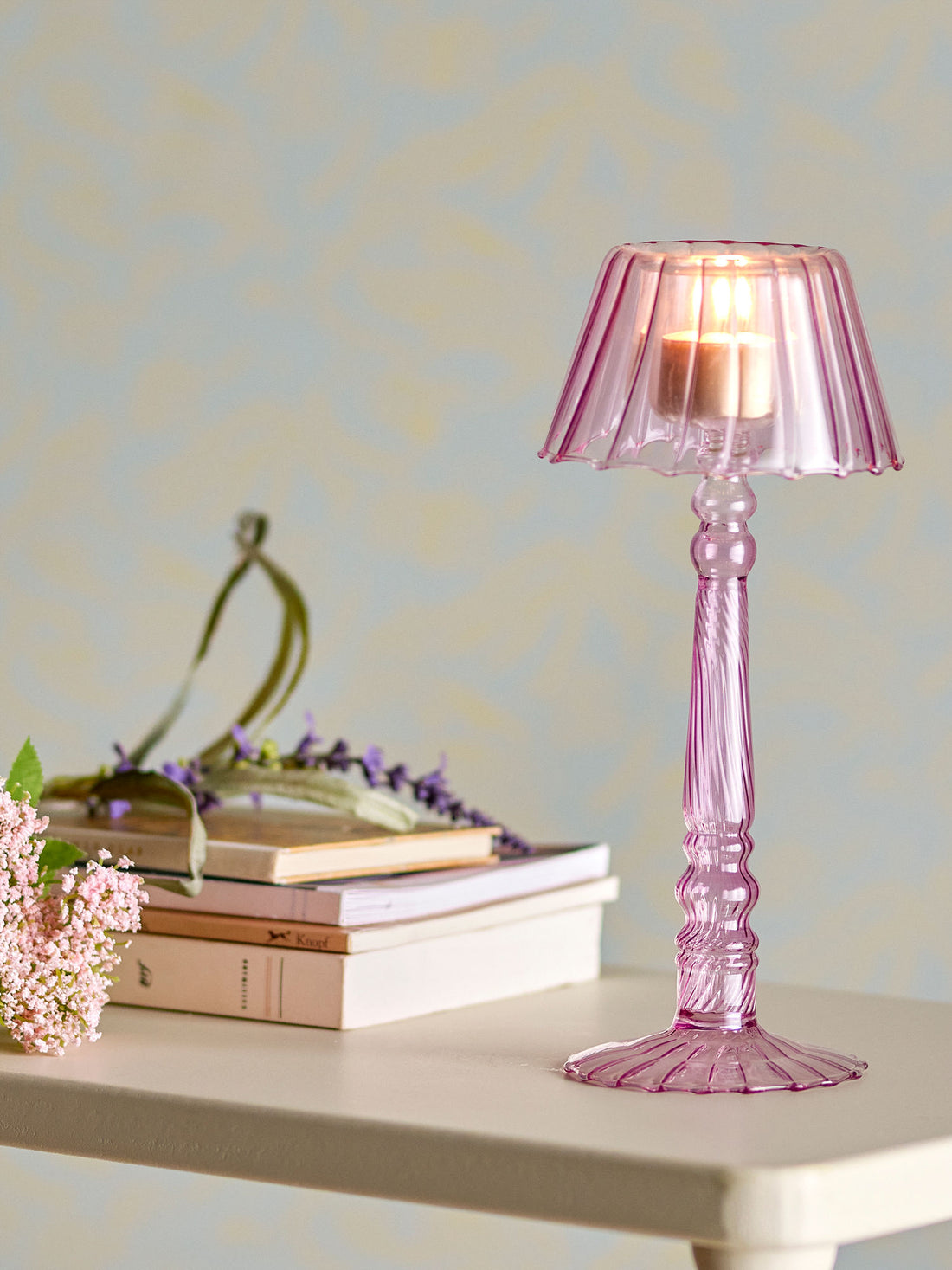 Bloomingville Cisco Lighthouse Bühne, Rosa, Glas