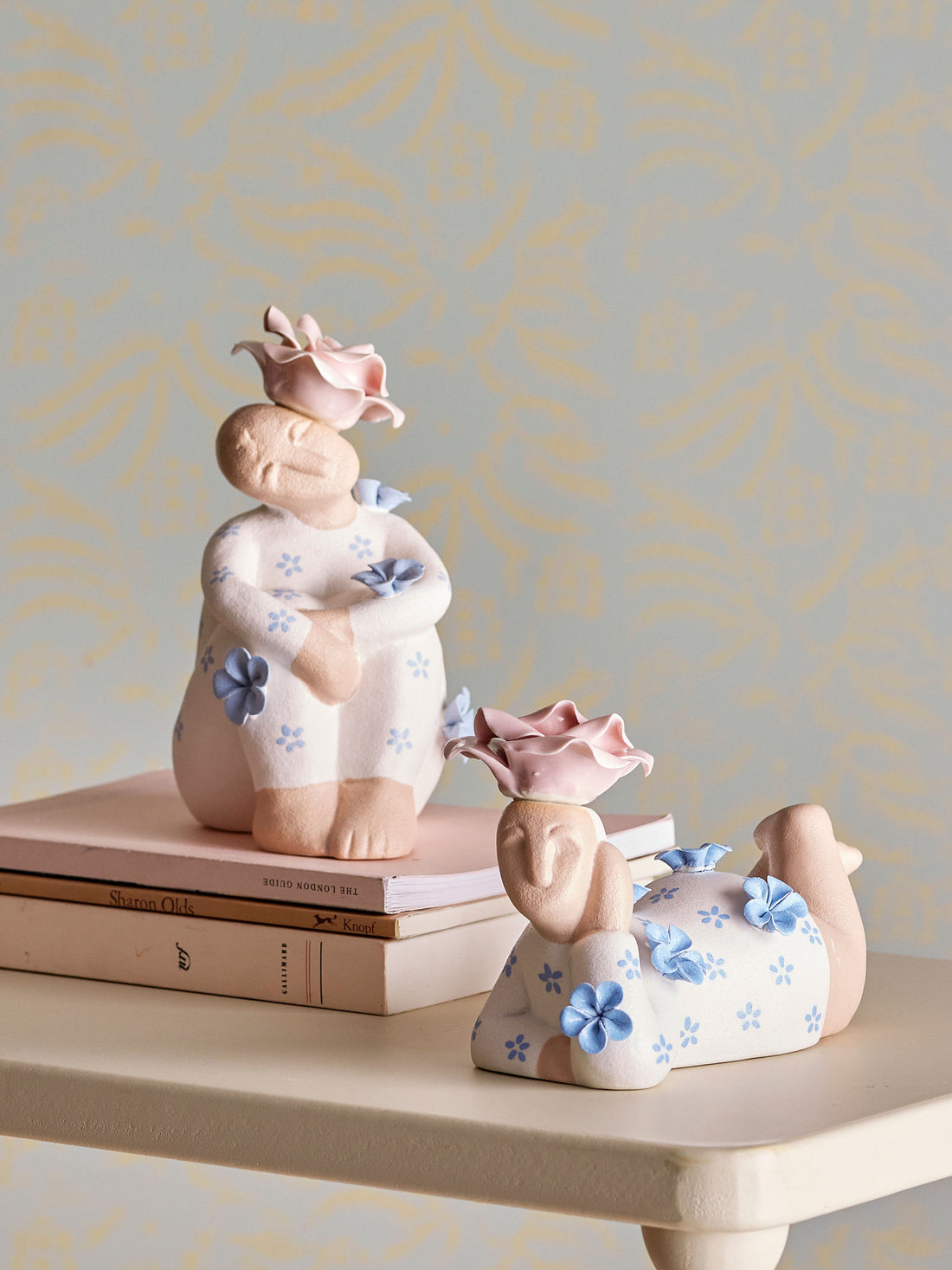 Bloomingville Floriella Deko, Blau, Steinzeug