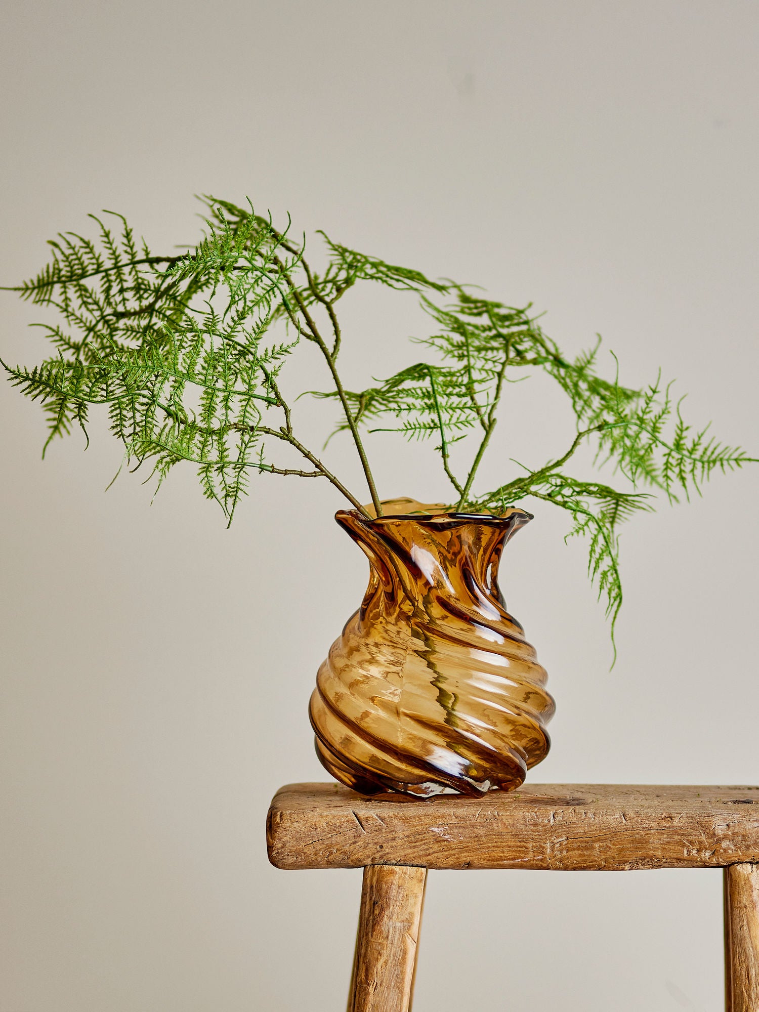 Kreative Sammlung Rylo Vase, Brown, Glas