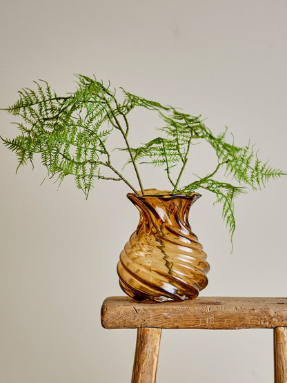 Kreative Sammlung Rylo Vase, Brown, Glas