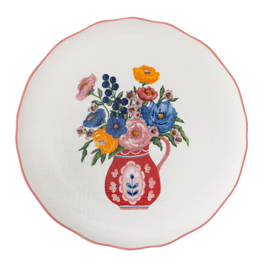 Bloomingville Dorothy Cake Dish, Pink, Steinzeug