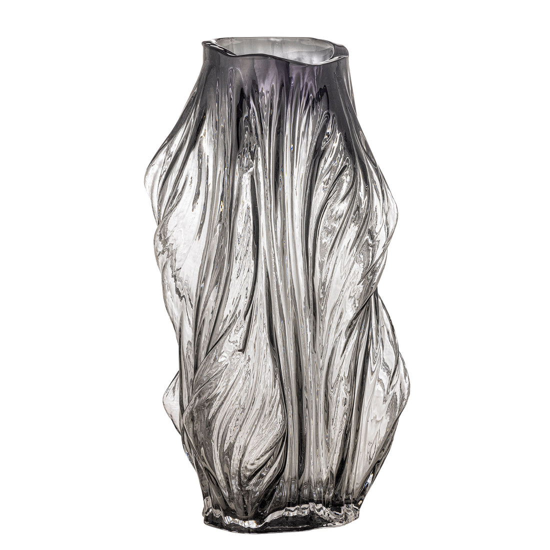 Bloomingville Tulla Vase, grau, Glas