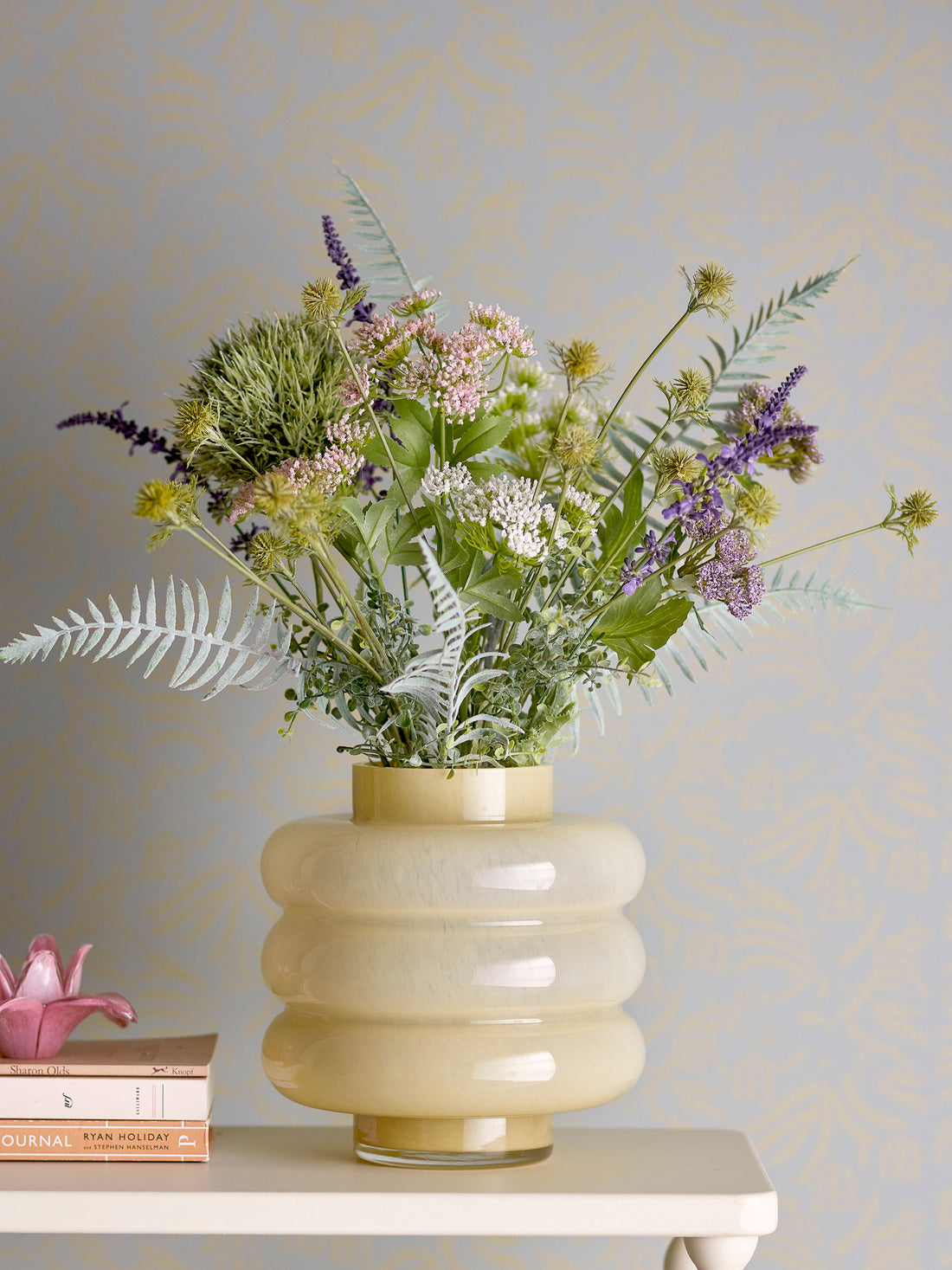 Bloomingville Sahara Vase, Gelb, Glas