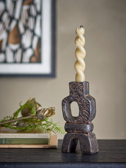 Bloomingville Sanah Candlestick, Schwarz, Gusseisen