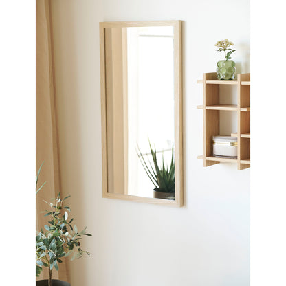 Scottsdale Wandspiegel - Wandspiegel, Holzrahmen, Natur 45x75 cm