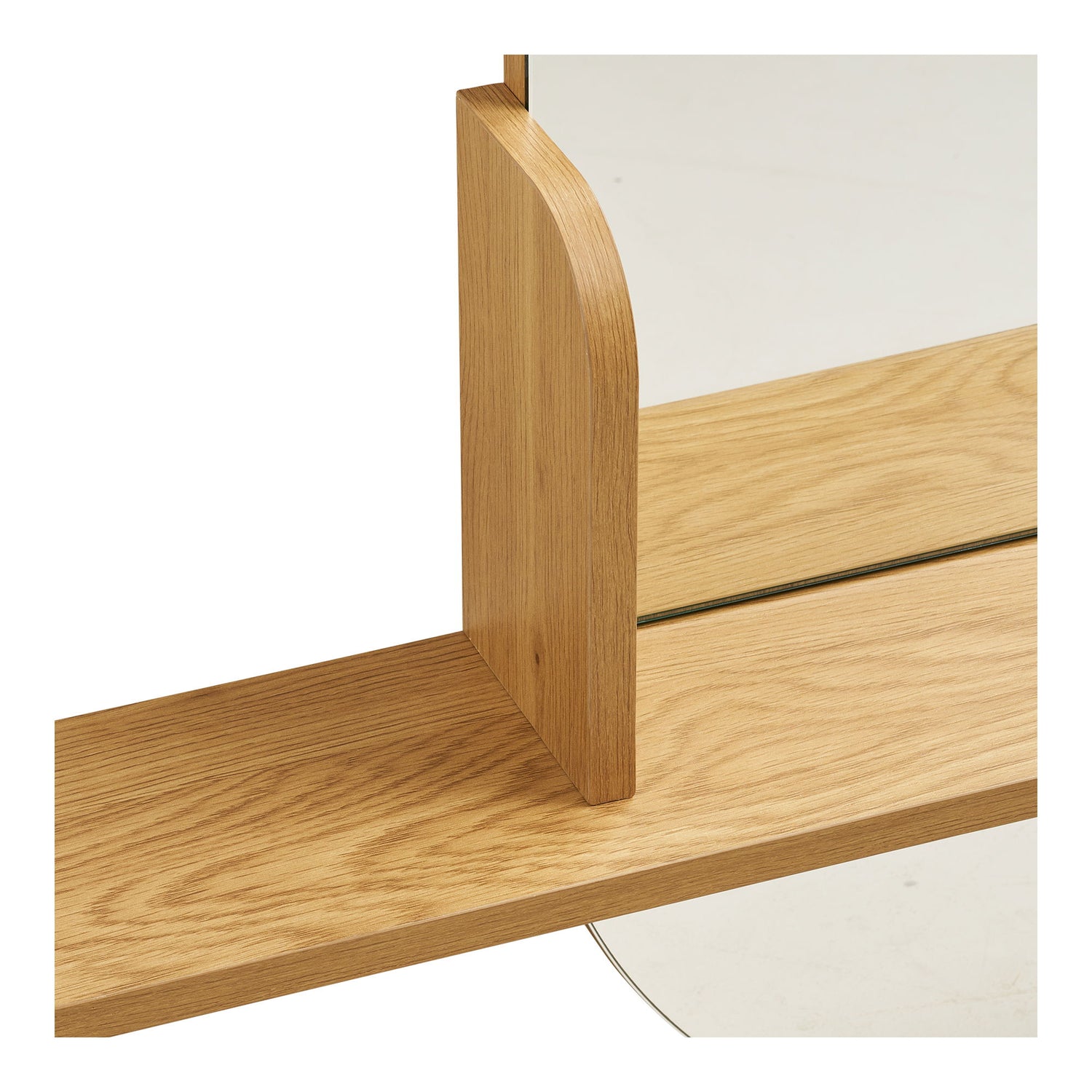 Barco Spiegel mit Regal - Spiegel mit Regal, Eichenaussehen 92x15x94.5 cm