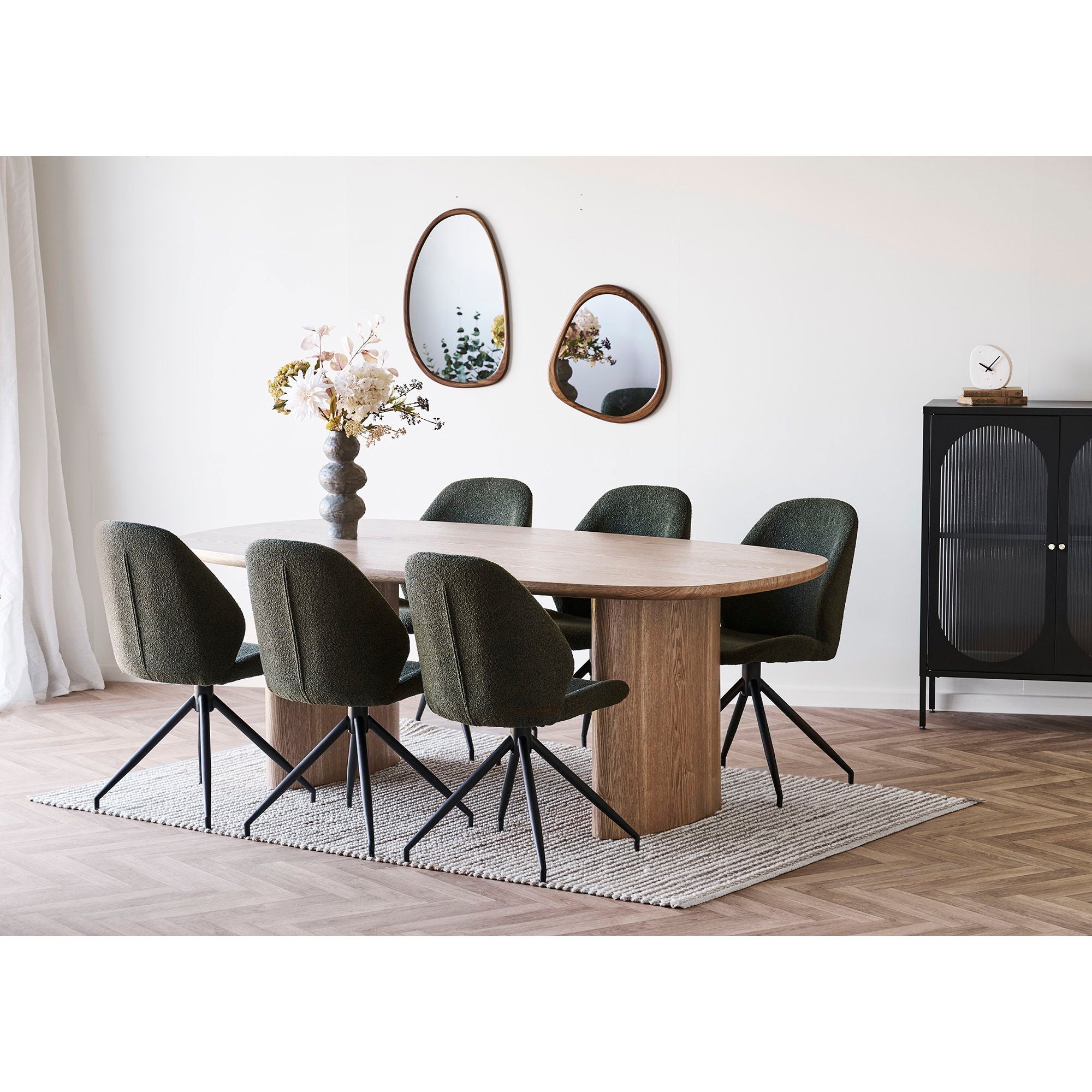 Luxon Mirror - Spiegel, organische Form, Holz Look 38,5x64,5 cm