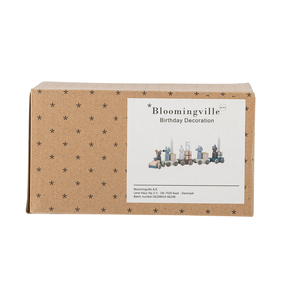 Bloomingville Mini Junaid Geburtstagdekoration, Brown, FSC®100%, MDF