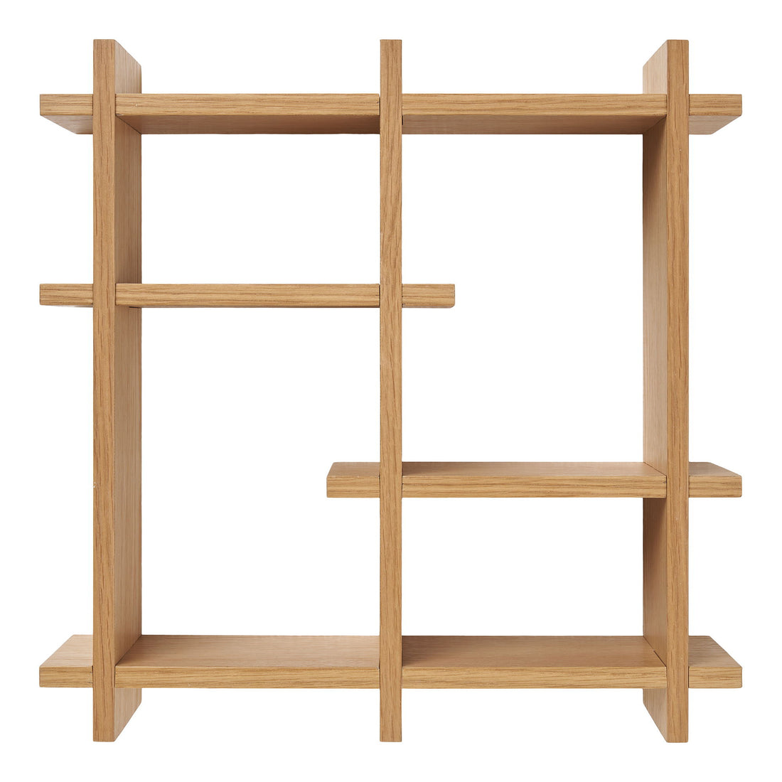 Olsberg Wandregal - Wandschelf, Eichenfurnier, Natur 40x12x40 cm