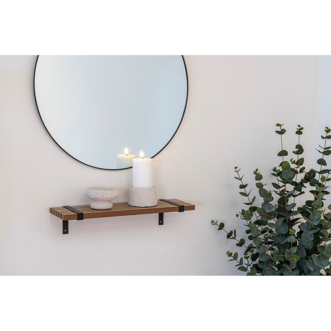 Wandregal, Ashphins, Metall, Natur, Schwarz&lt;br&gt;50x15x10 cm