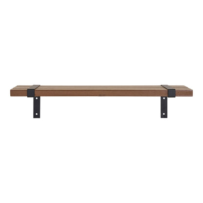 Wandregal, Ashphins, Metall, Natur, Schwarz&lt;br&gt;50x15x10 cm