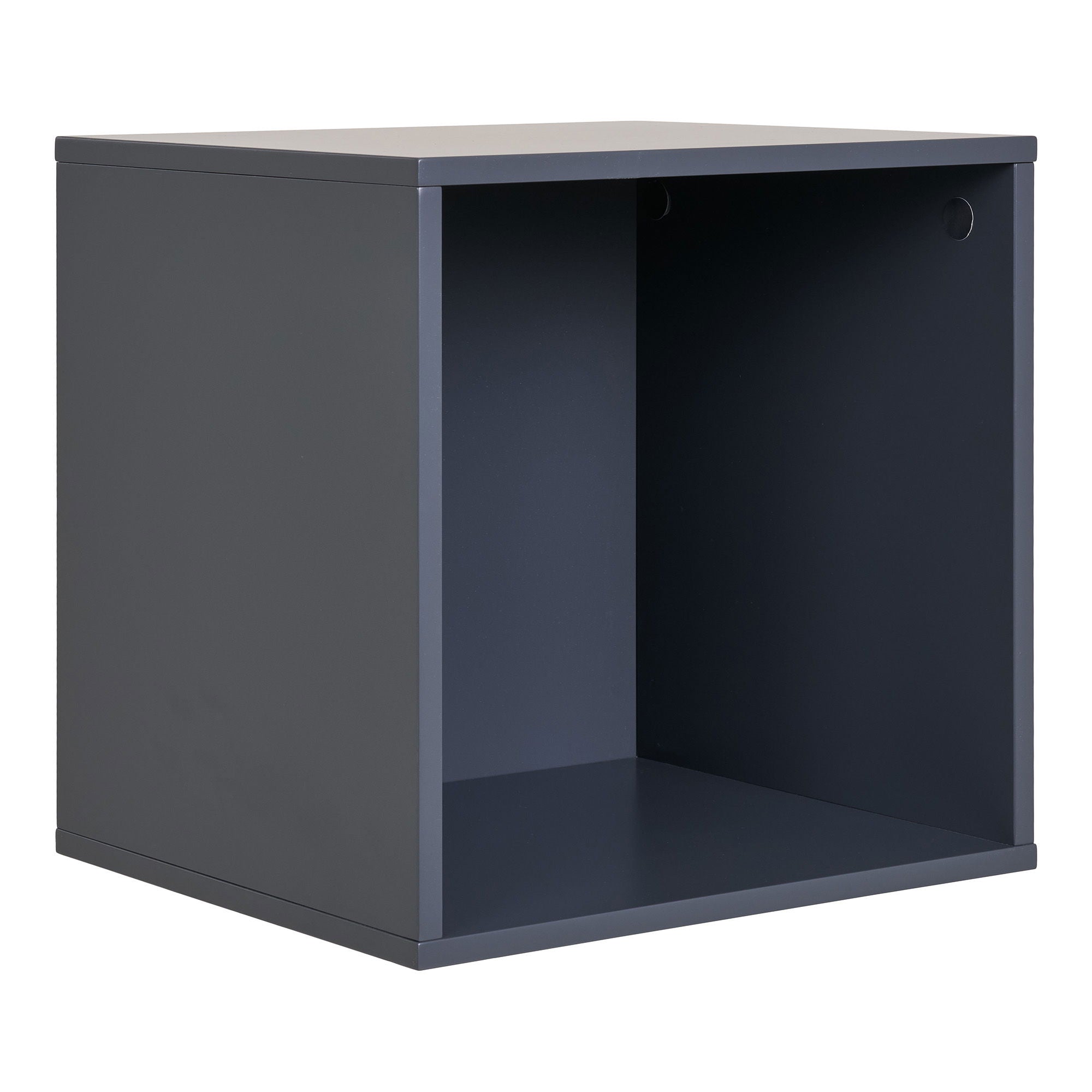 Wandregal, 1 Raum, MDF, dunkelgrau&lt;br&gt;34x30x34 cm