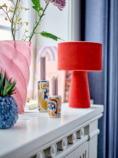 Bloomingville Emmie Tischlampe, Rot, Polyester