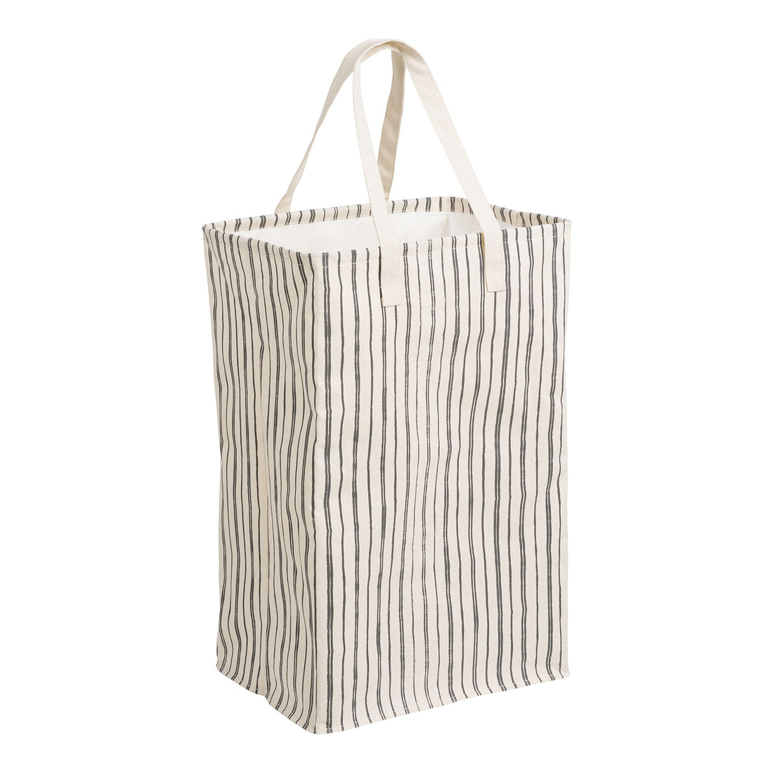 Argos Wäschereikorb - Waschkorb, Stoff, beige/schwarz 38x28x58 cm