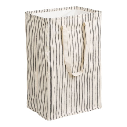 Argos Wäschereikorb - Waschkorb, Stoff, beige/schwarz 38x28x58 cm