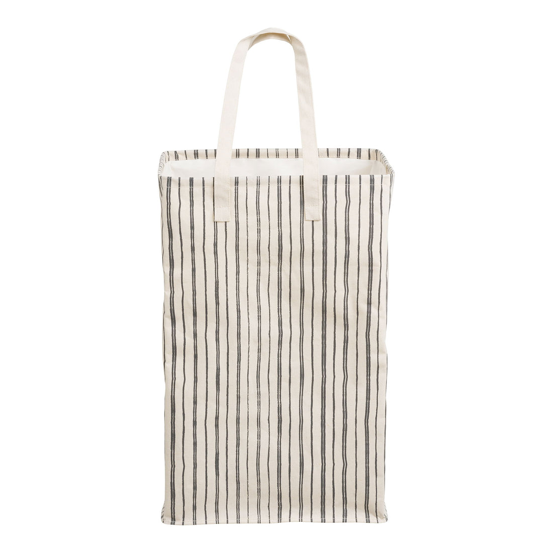 Argos Wäschereikorb - Waschkorb, Stoff, beige/schwarz 38x28x58 cm