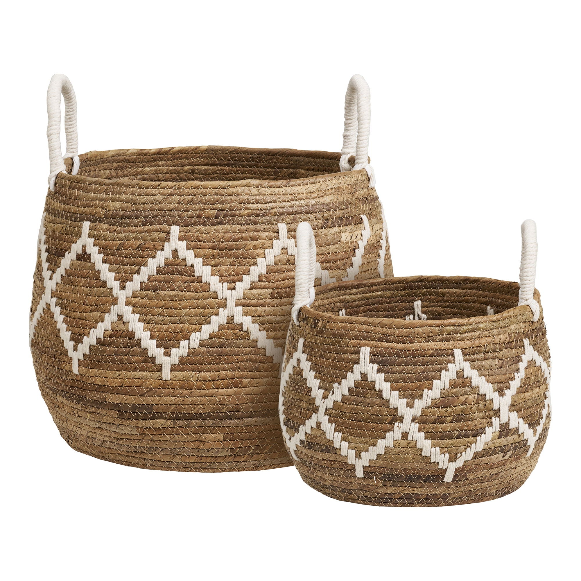 Altea -Kurve - Kurve, Bananengeflecht, Natur-/Roh weiße Set von 2