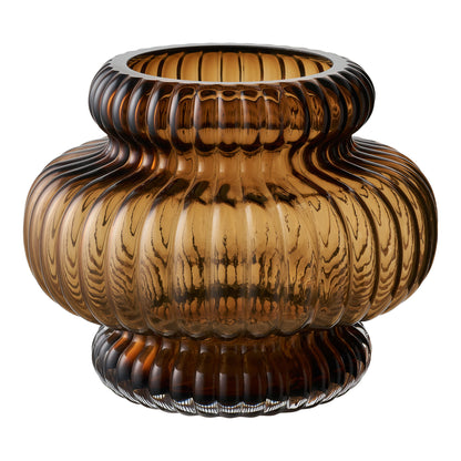 Vase - Vase, Mundglas, geräucherte braune Ø20x16 cm