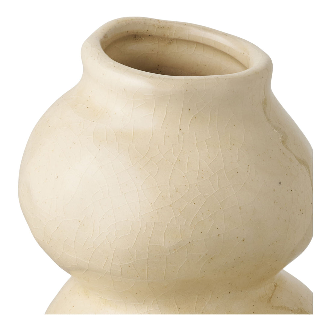 Vase - Vase, Keramik, Beige Ø10.10.5x19.5 cm
