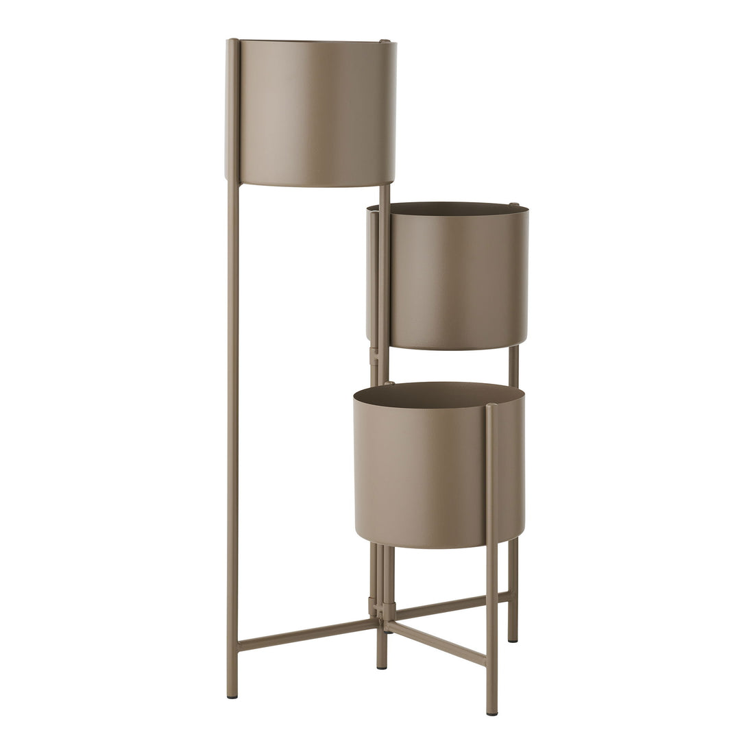 Blumentopf - Blumentopf, Stahl, braun 22,5x23x75,5 cm