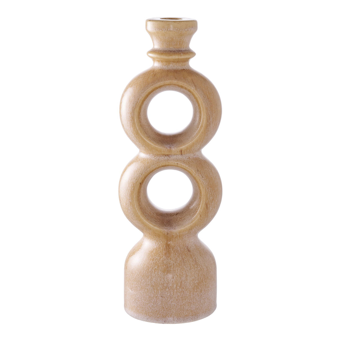 Candlestick, Keramik, Brown<br>13,5x8,8x23,4 cm