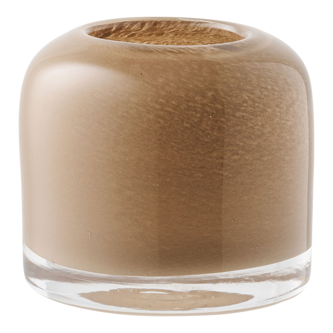 Candlestick - Candlestick, Mundglas, braun Ø8x7,5 cm