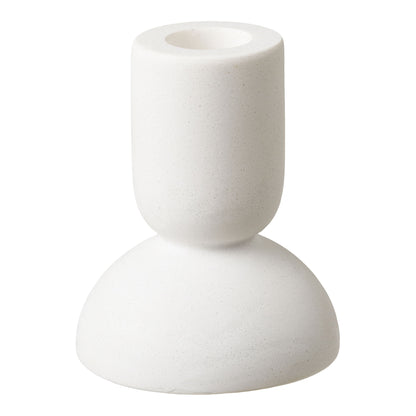 Candlestick - Candlesticks, Kalkstein, weißer Set von 2