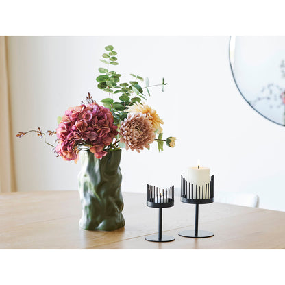 Candlestick - Candlestick, Stahl, schwarzer 2 -Set von 2