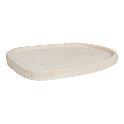 Tablett - Tablett, Zement, Beige 35x30x2,5 cm