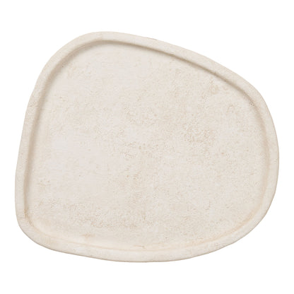 Tablett - Tablett, Zement, Beige 35x30x2,5 cm