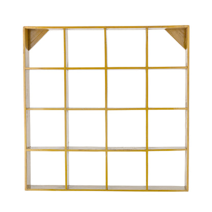 Kreative Kollektion Bekka Regal, Gelb, recyceltes Holz