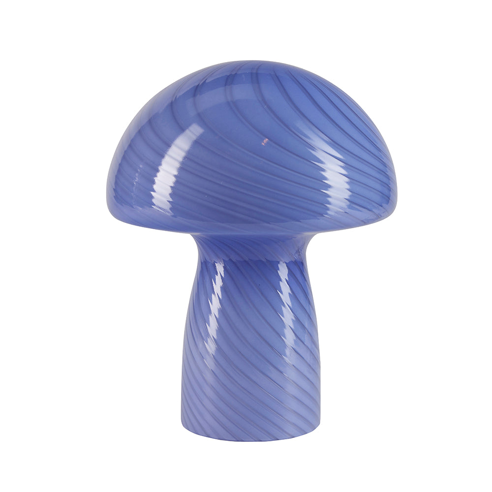 Bahne - Pilzlampe - Pilztischlampe, Blau - H23 cm.