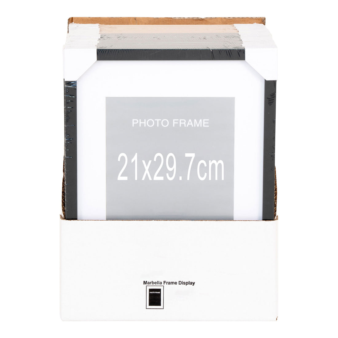 Marbella Frame Display - Frame Display, 7 PCs. Schwarz und 8 PCs. Natur 21x30 cm