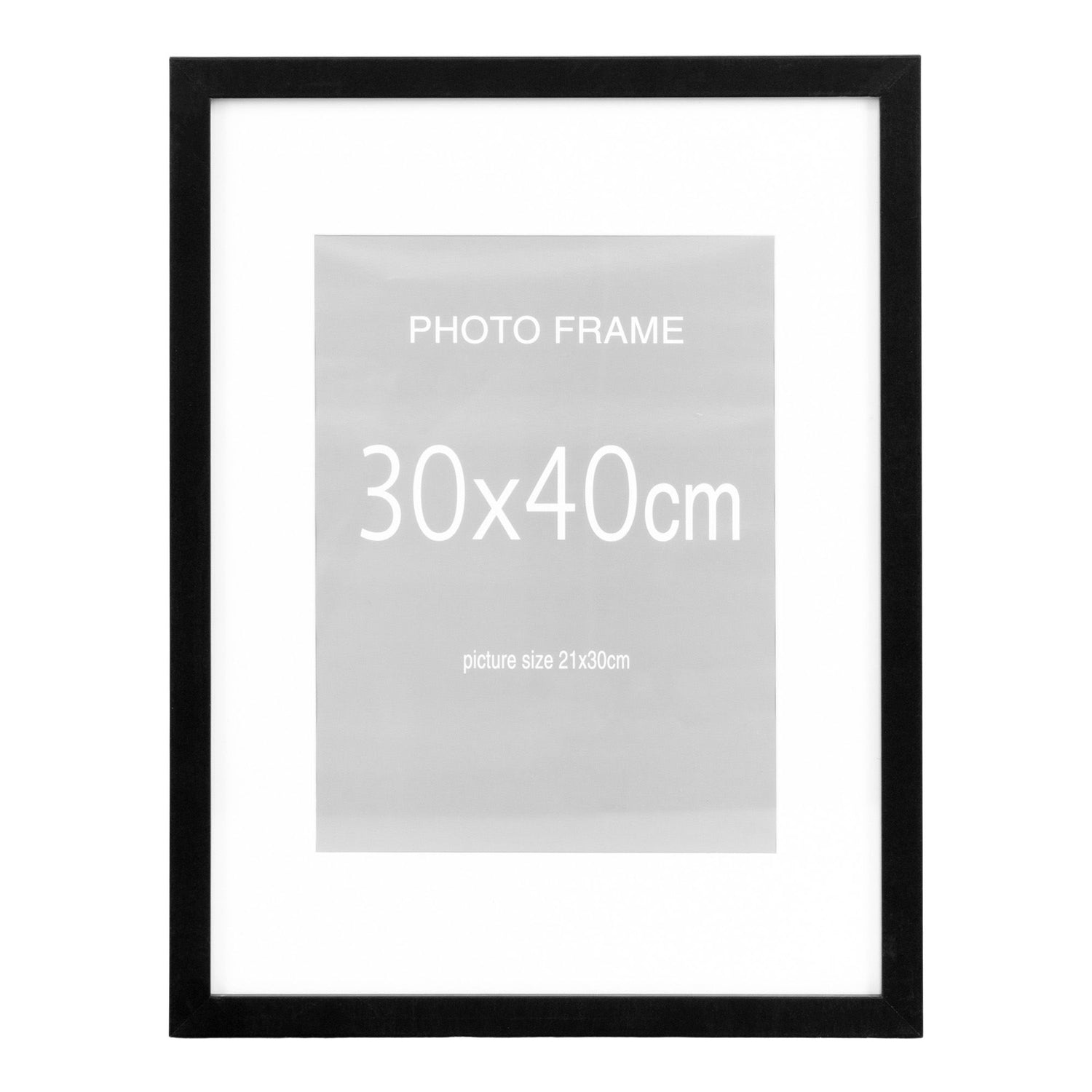 Marbella Frame Display - Frame Display, 7 PCs. Schwarz und 8 PCs. Natur 30x40 cm