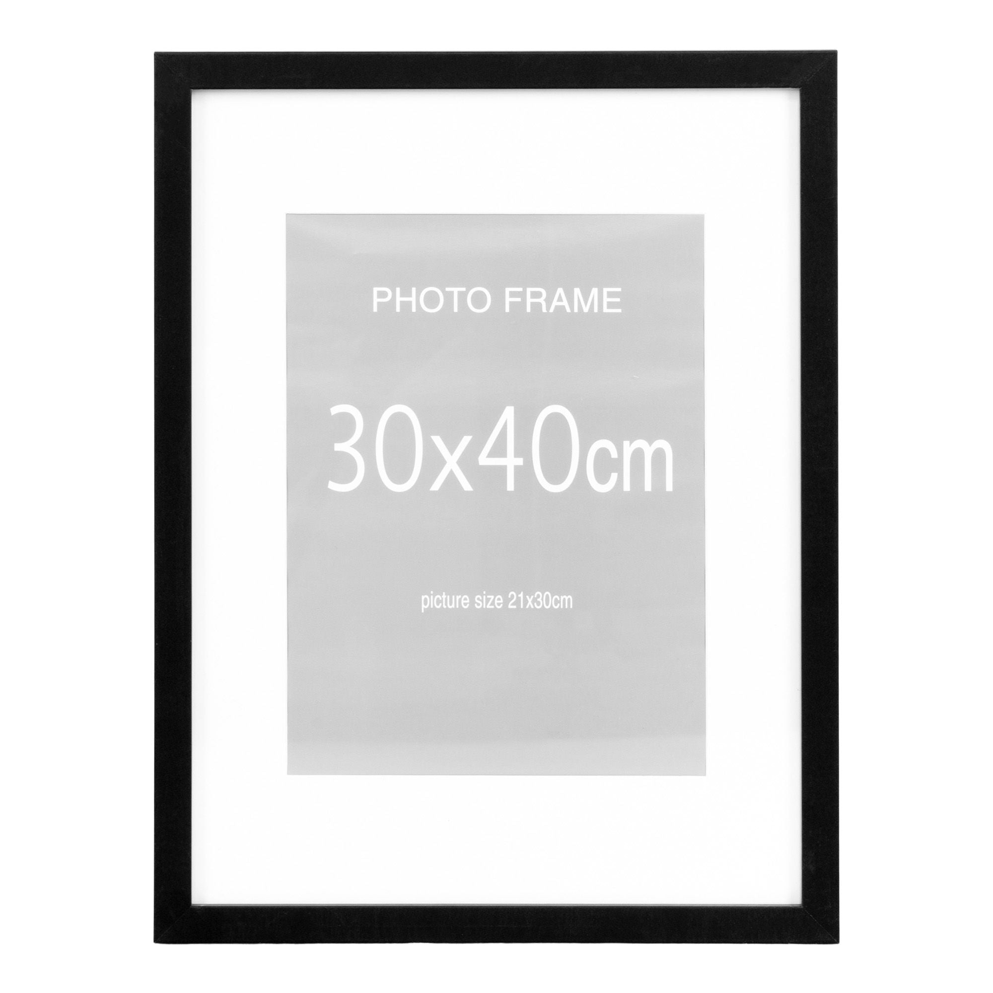 Marbella Frame Display - Frame Display, 7 PCs. Schwarz und 8 PCs. Natur 30x40 cm