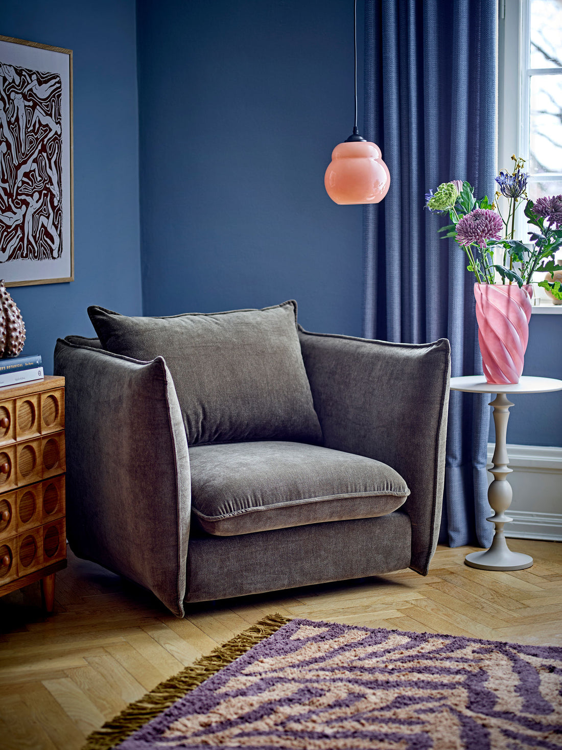 Bloomingville Annan Side Table, Grau, Aluminium