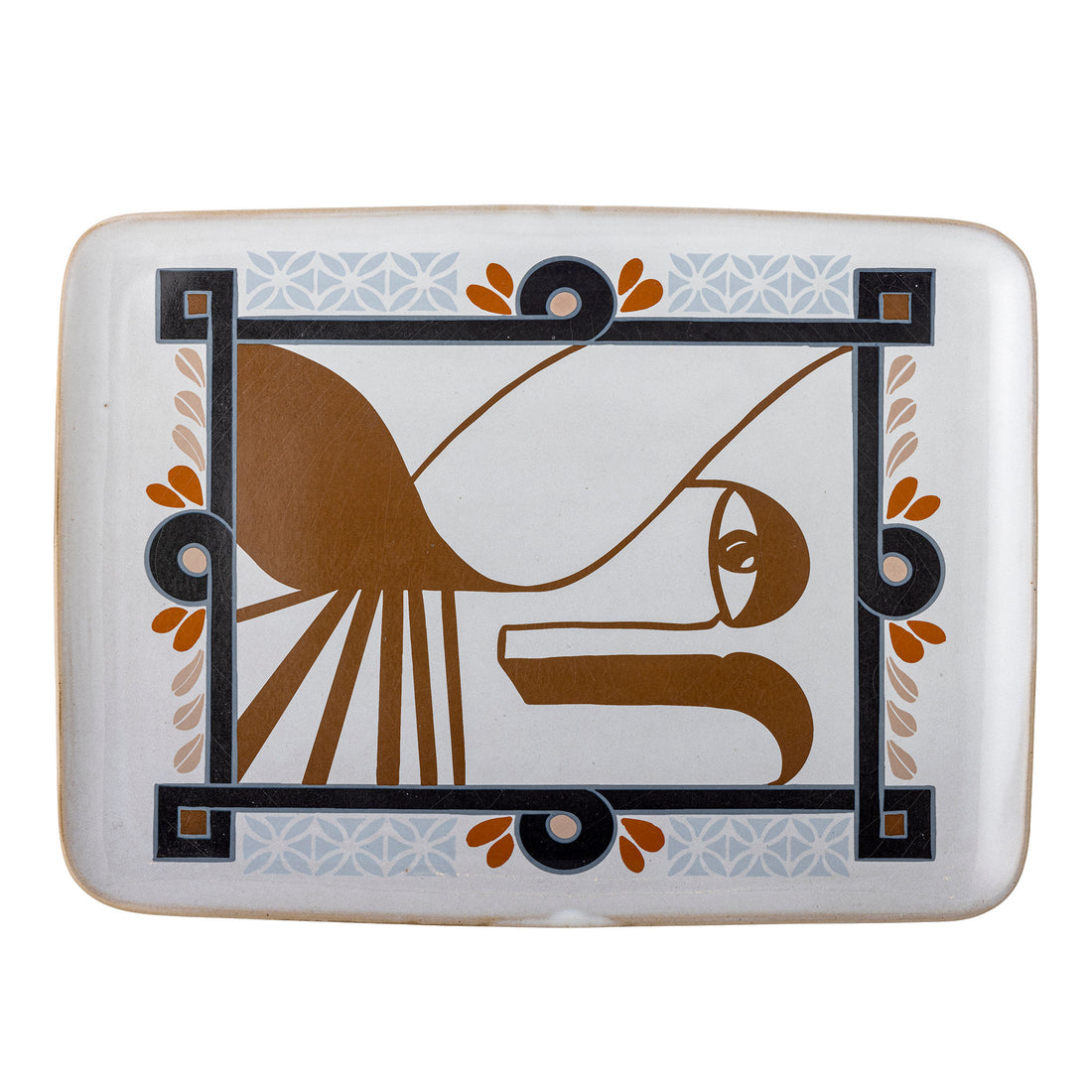 Bloomingville Rudaur serviert Essen, blau, Steinzeug