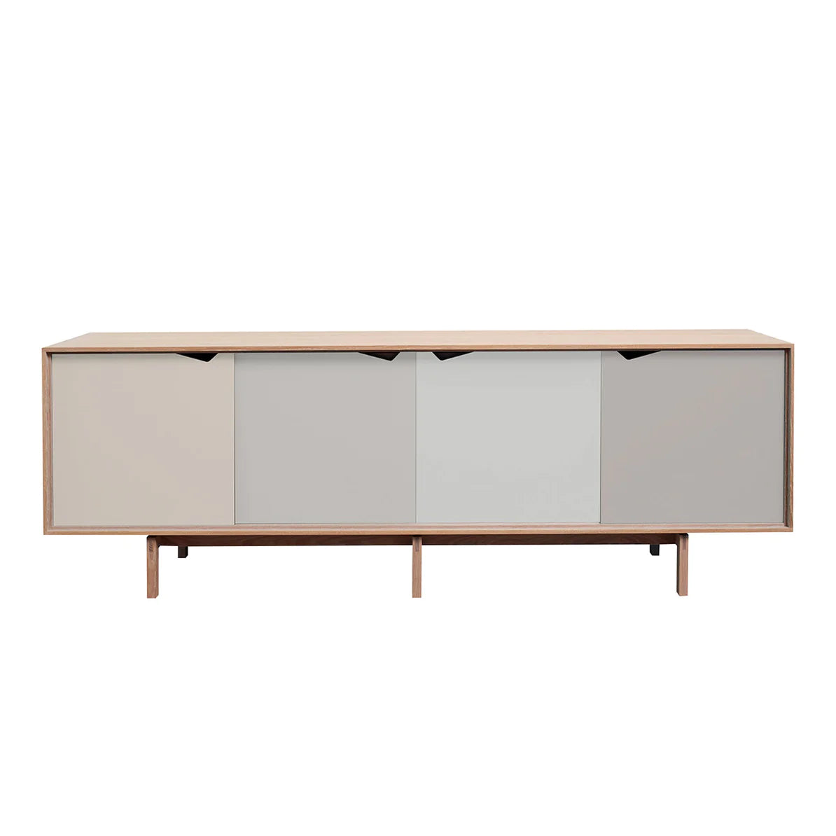 Ausstellungsmodell - Andersen Möbel - S1 Sideboard - L200XD50xH68 cm - Eiche/Seife mit mehrfarbigen Türen