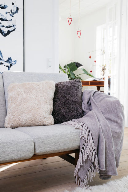 Lammfellkissen | Kurzhaarig | Neuseeland | Doppelseitig | 40x40 cm