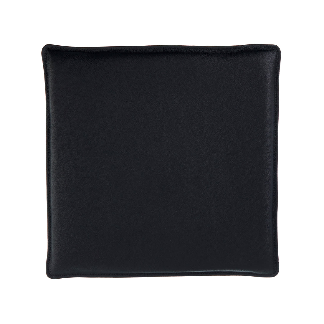 Universal Kissen 40x40 cm in schwarzem Leder ohne Knöpfe