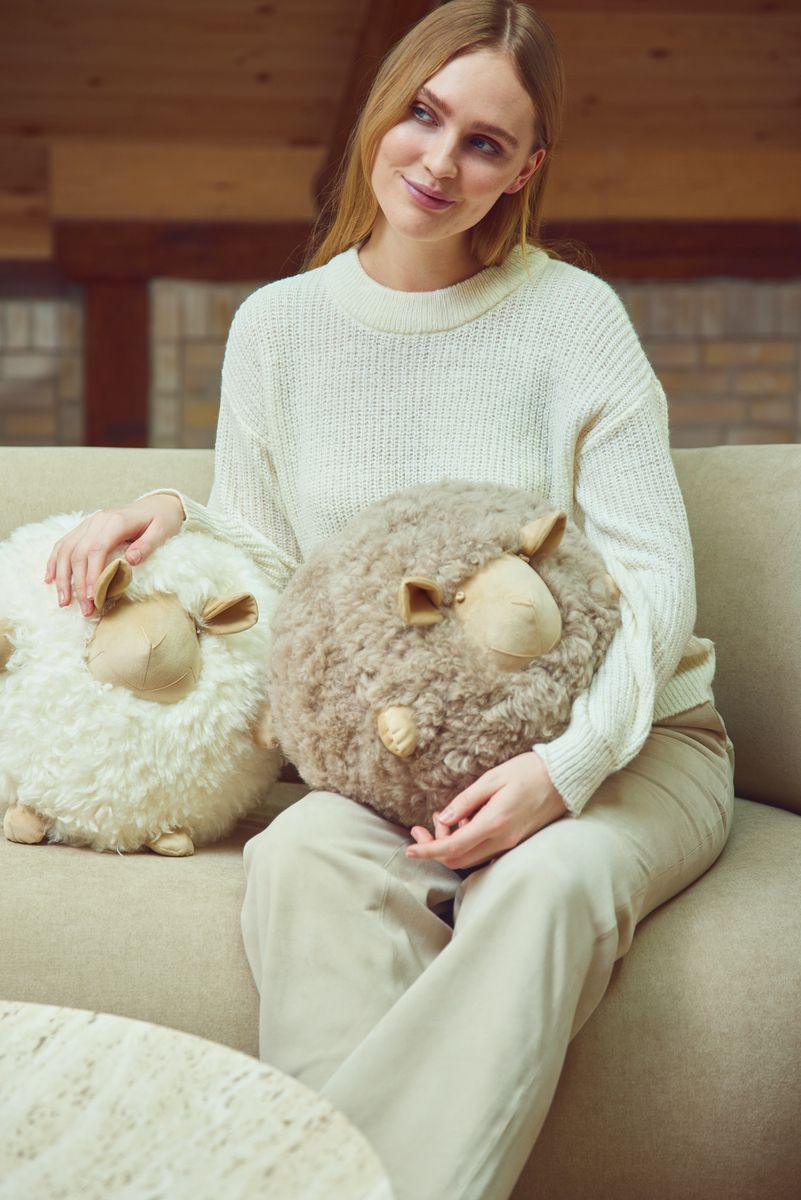 Süße Schafe | Neuseeländisches Lammfell | Ø20cm | Ø26cm | Ø34 cm