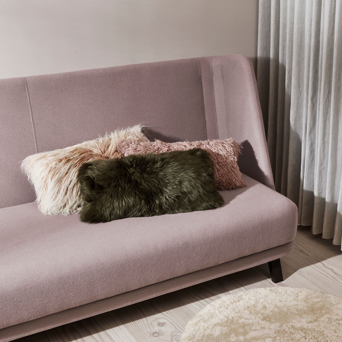 Lammfellkissen | Lockig | Tibet | 28x56cm