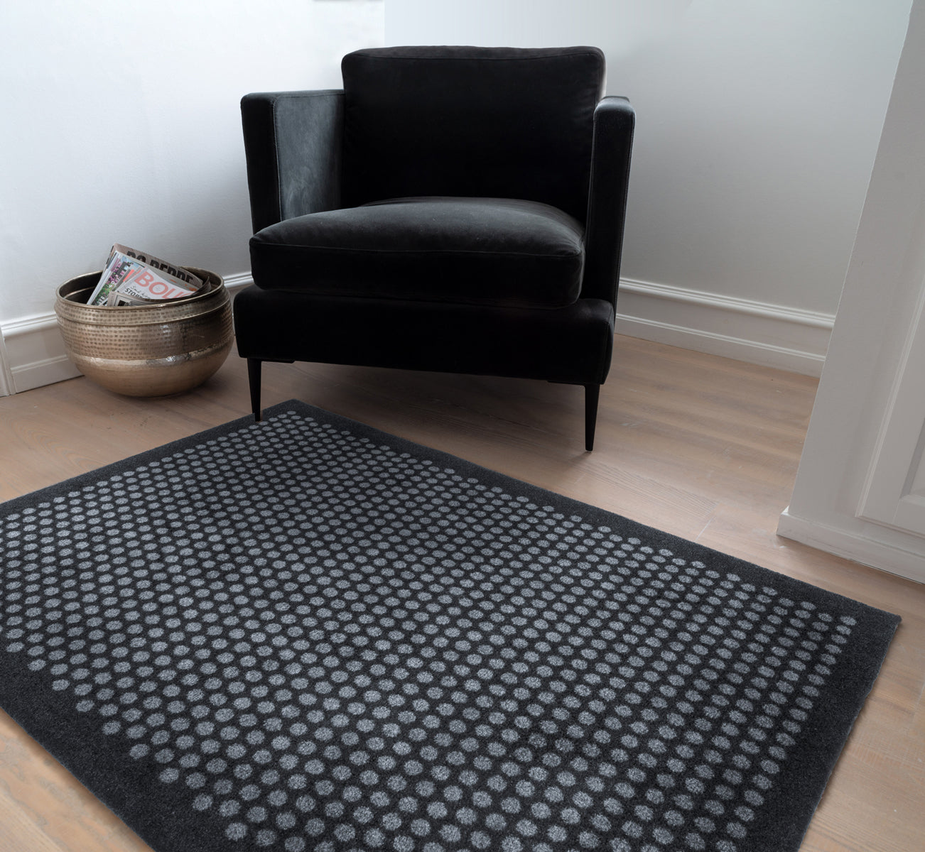 GULVMÅTTE 90 x 130 CM - DOT/GREY - Tica Copenhagen - DesignGaragen.dk